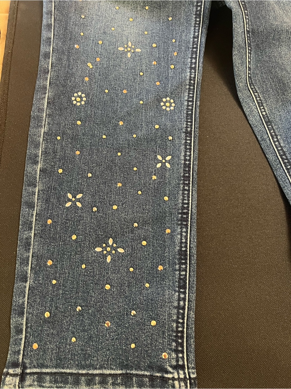 Diane Gilman Dark Wash Embellished Women’s Jeans size 16 NWT - Picture 8 of 8
